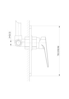 Встраиваемый смеситель для душа Wonzon & Woghand Athens WW-084700-CR хром